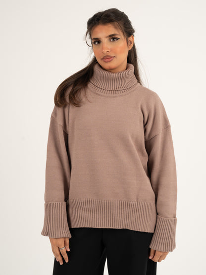 The Dark Nude Turtle Neck