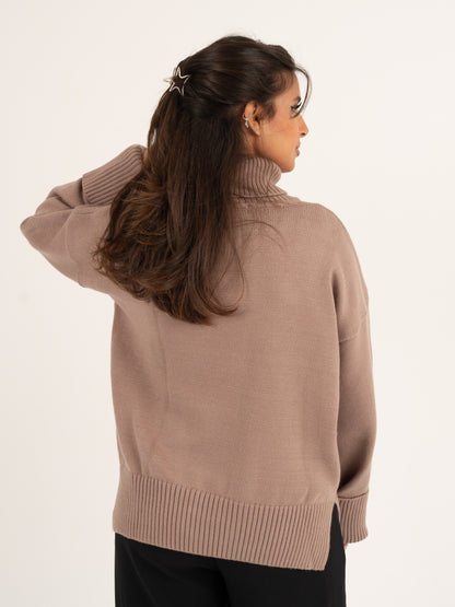 The Dark Nude Turtle Neck