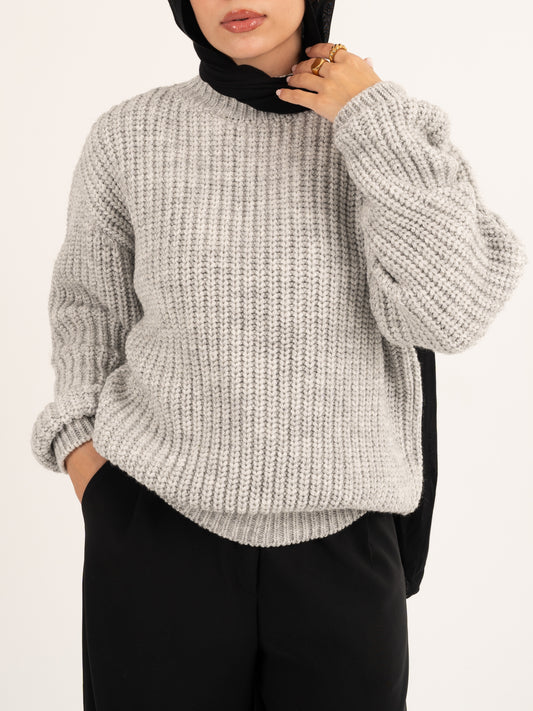 The Gray Knit Pullover